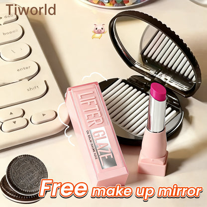 "Free Elegant Custom Mirror – Today Only! 💝 Get yours with every 2 Tiworld™ Lipsticks 💋 Timeless color, lasting comfort, effortless beauty."