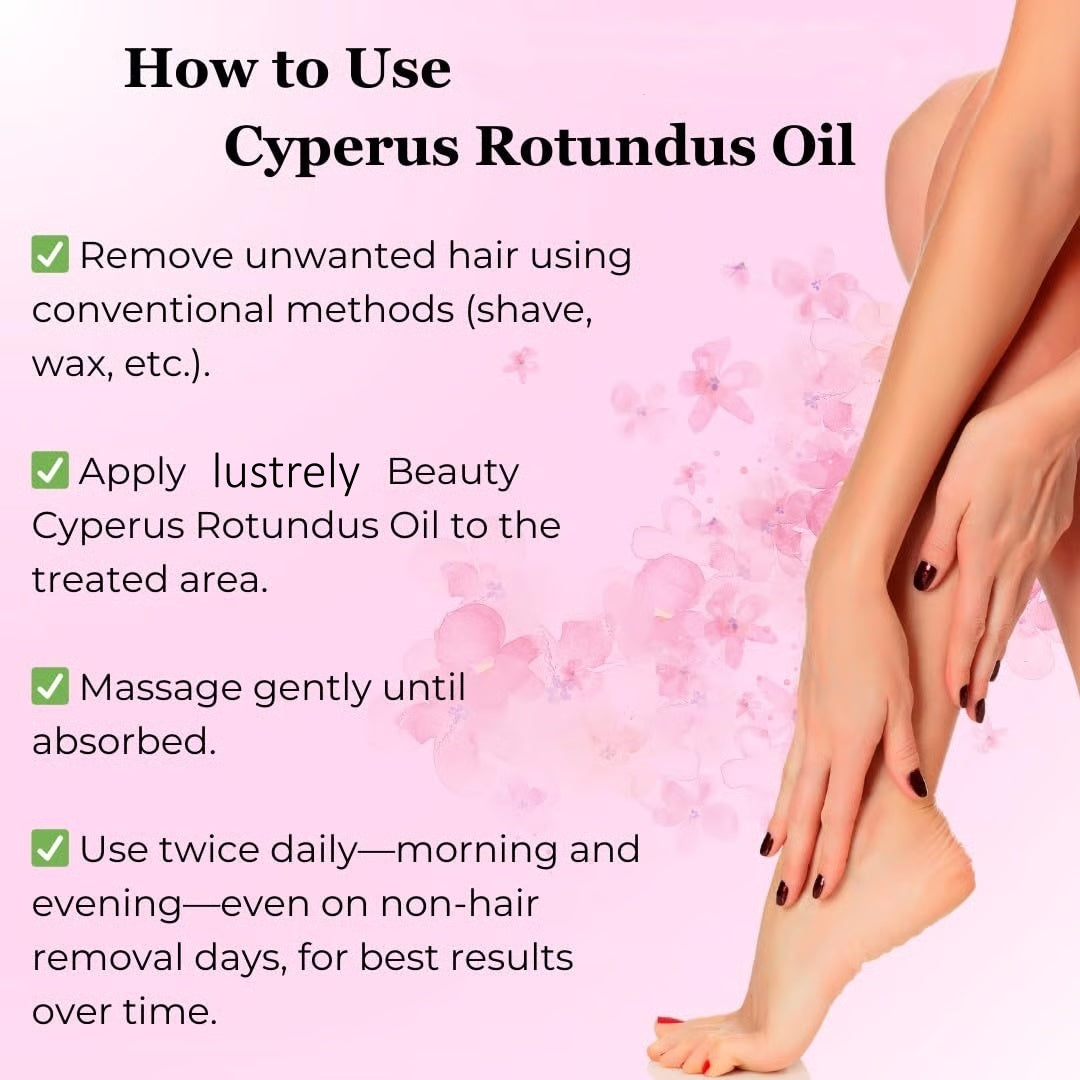 🌿 Natural Hair Removal Oil for Smooth, Radiant Skin – Gentle & Effective