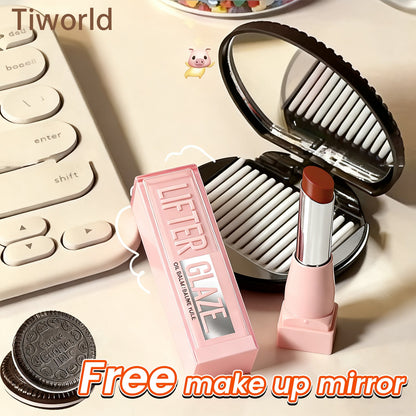 "Free Elegant Custom Mirror – Today Only! 💝 Get yours with every 2 Tiworld™ Lipsticks 💋 Timeless color, lasting comfort, effortless beauty."