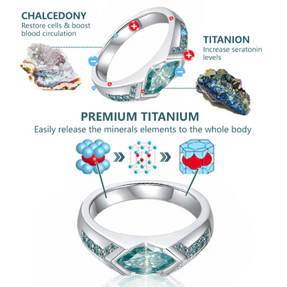 SEAGRIL® Magnetology Moissanite Diamond Ring