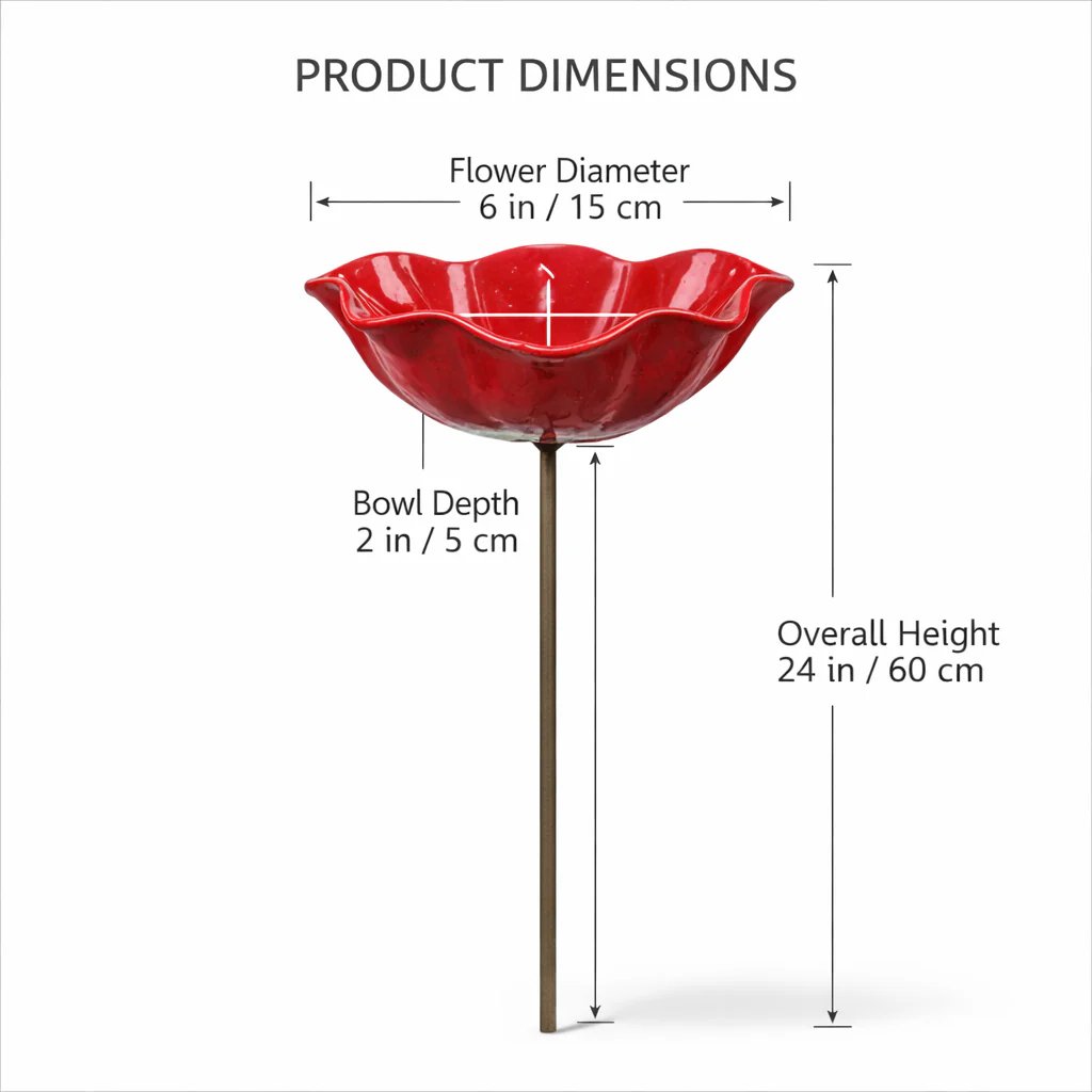🎁Handmade Metal Flower Garden Stake🐦