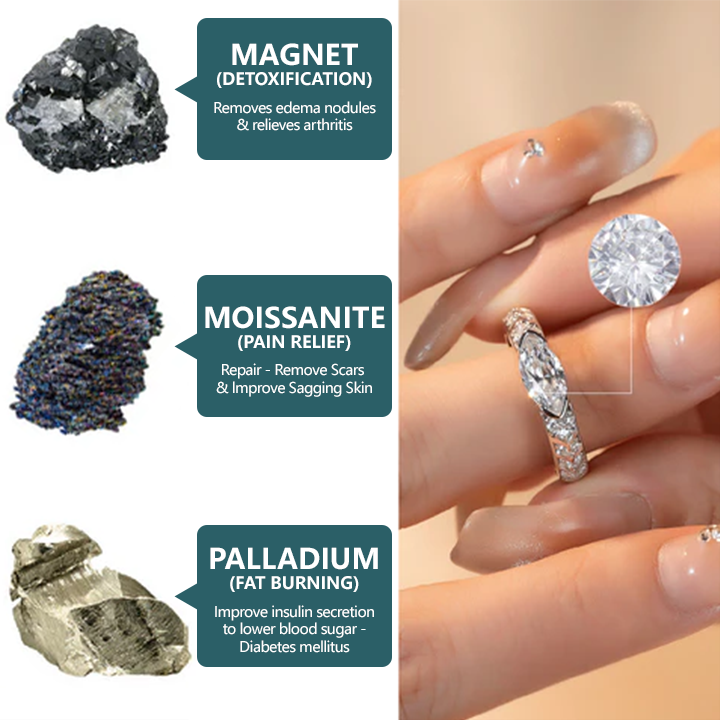 SEAGRIL® Magnetology Moissanite Diamond Ring