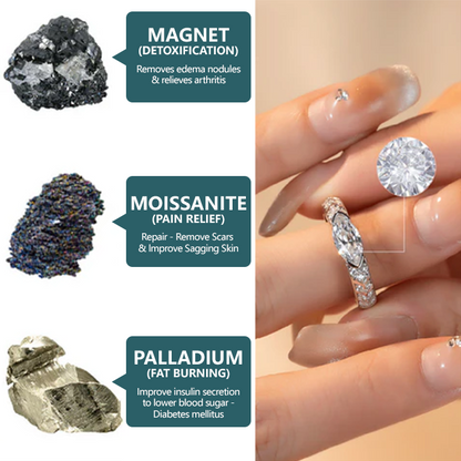 SEAGRIL® Magnetology Moissanite Diamond Ring