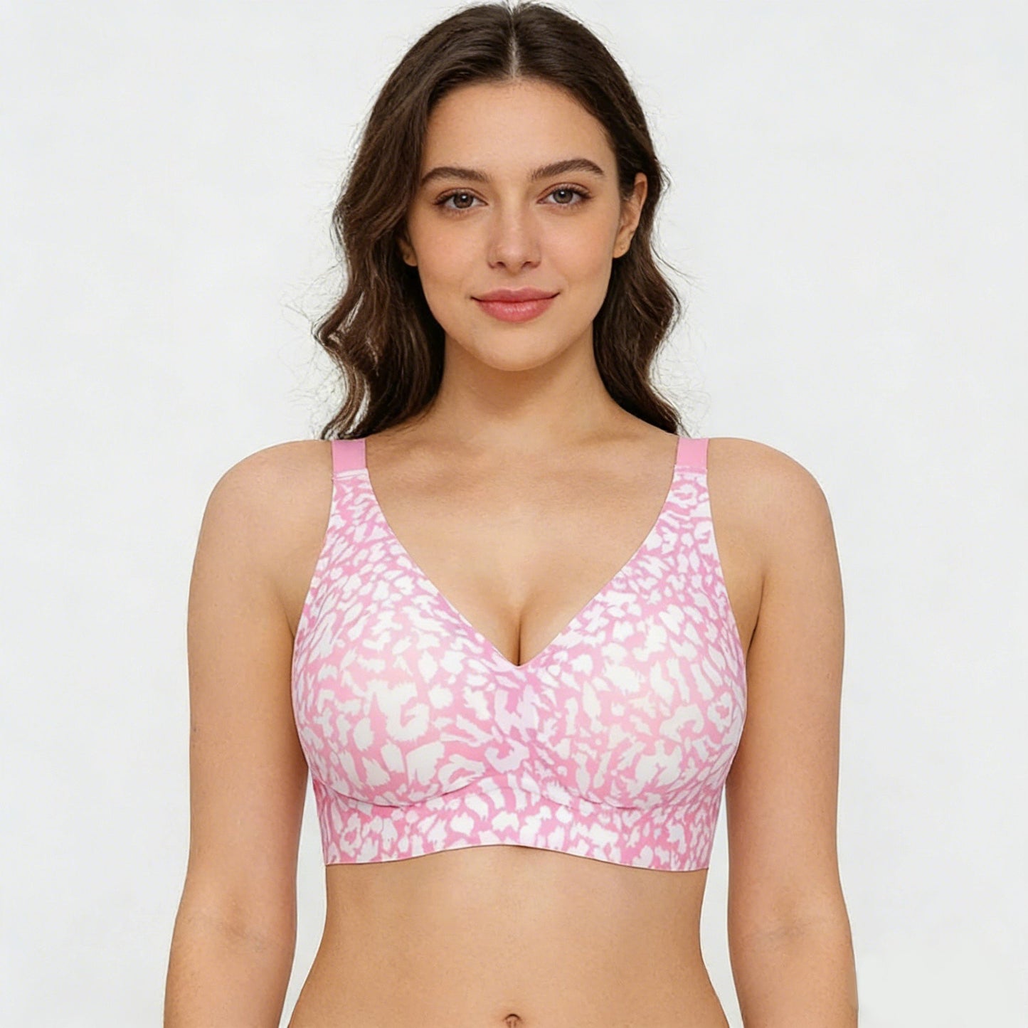 🏆 🔥Super Firming Leopard Print Jelly  Bra | Women Wirefree Bras 👍No More Sagging Breasts