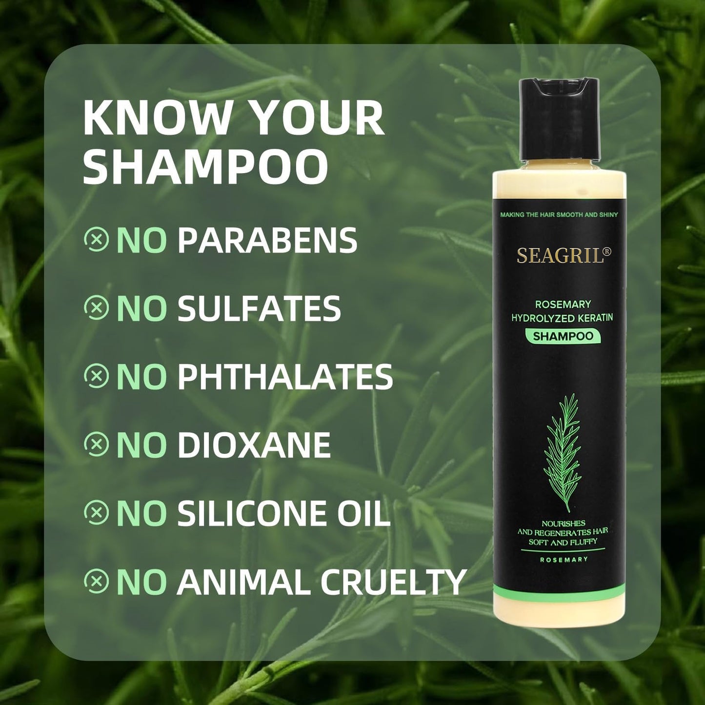 🌱SEAGRIL® Organic Rosemary Hair Growth Shampoo