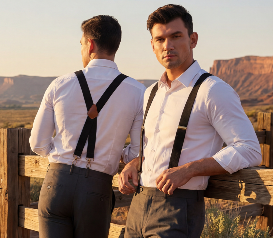 📢📢50% OFF !! ⏰Men's X-Back Suspenders with Hook Clips