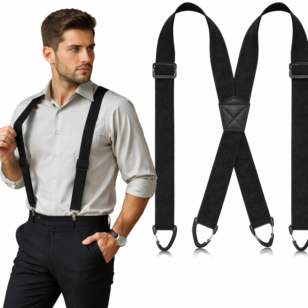 📢📢50% OFF !! ⏰Men's X-Back Suspenders with Hook Clips