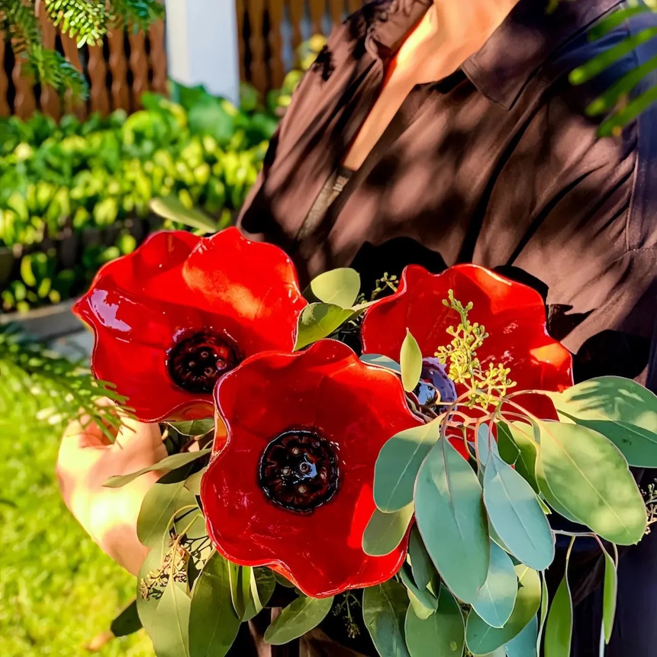 🎁Handmade Metal Flower Garden Stake🐦