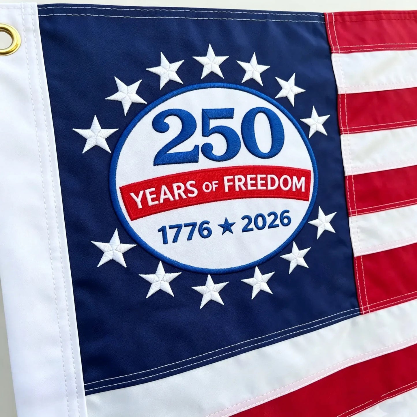 ✅250th Anniversary USA Commemorative Flag (3x5 Ft),Double-Sided Embroidered