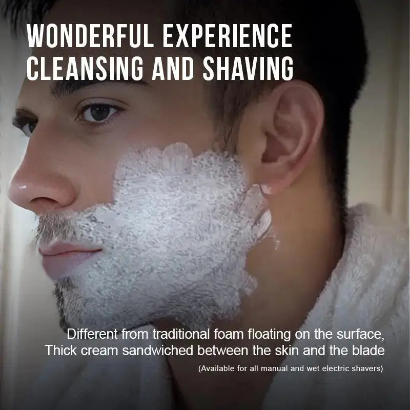 SEAGRIL 2-in-1 Facial Cleansing shave stick | Softens Beard Roots Protects Skin Moisturizes Soothes Simple Convenient Travel Size Creamy Texture
