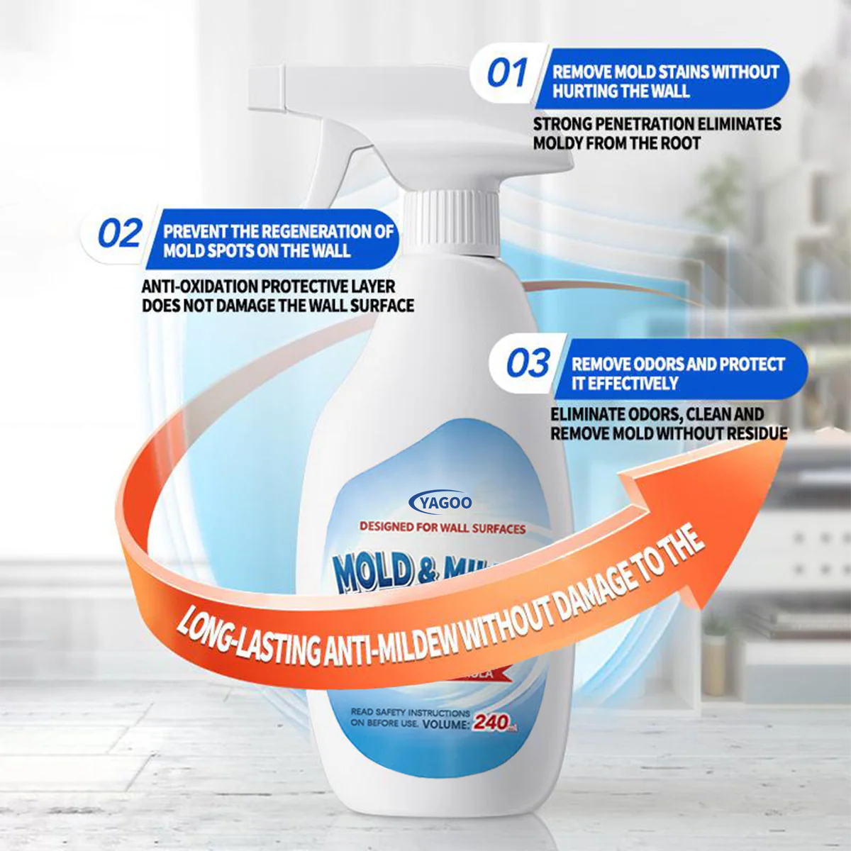 🎅Christmas Hot Sale  Ends Today: 70% OFF! Yagoo ™HomeShield Mold Remover