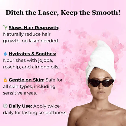 🌿 Natural Hair Removal Oil for Smooth, Radiant Skin – Gentle & Effective