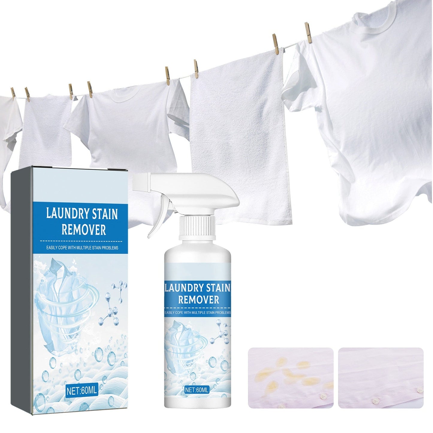 🏆 Last Day Special Price  ! 💐🔥Buy 2 Get 1 Free🔥Powerful Laundry Stain Remover Spray
